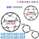 110BCD/130BCD Road Bicycle Double Chain 34T-50T 36T-52T 39T-53T 42T-55T-46T-56T