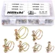 Hilitchi 42-Pcs 6-Size Adjustable Steel Wire Tube Hose Clamps Bronze 