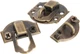 Dophee 12pcs Antique Brass Decorative Hasp 1.06"x1.14", Bronze 