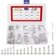 Rrina 110Pcs 304 Stainless Steel Flat Head Clevis Pins Cotter Pin Clip Key... 