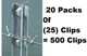 Dare Products  440 25 Count Studded T-Post Wire Fence Clips - 20 Packs