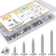 VGBUY 165Pcs #8 Modified Truss Head Wood Screws Assortment Kit, Silver 