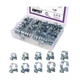 Swpeet 120Pcs 10 Sizes Zinc Plated Mini Fuel Injection Line Style Hose Clamp ...