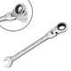 HARSKIYER 22mm Flex Head Ratchet Wrench, 12 Point Chrome 22mm, Silver 
