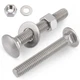 VGBUY 5/16-18 x 3" Carriage Bolts Screws 10 Sets, 304 Stainless Steel 18-8, R...