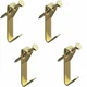 National Hardware N260-042, Picture Hangers, Brass Finish, Pack of 4, FS 