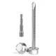 VGBUY 60pcs Self Drilling Screws for #10 x 2 inch, Silver Hex Washer Head