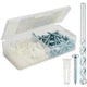 Qualihome Drywall Anchor Kit 14-16 x 1-1/4" Ribbed Plastic Wall Anchors Screws
