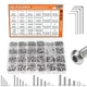 1280 Pieces M2 M3 M4 M5 304 Stainless Steel Button Head Socket Cap Metric Scr...