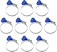10-Pack Stainless Steel Hose Clamp, Thumb Screw Key-Type Adjustable Hose Clamp, 