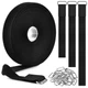 Nettbe 1"x39.4ft Hook and Loop Straps with 60 Buckles Adjustable Cut-to-Lengt...