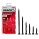 Arrow Drywall Screws Assortment Kit, 320pcs #6 & #8 Black Wood Screws, #2 Phi...