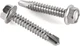#14 x 1-1/2" H1424C INTERCORP Self Drilling Hex Washer Head Screws Strong Shield