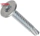 Small Parts 1020KWTF Steel Self-Drilling Screw, Zinc Plated Finish, Wafer Head,