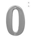 Hy-Ko Products 5&rdquo; Satin Nickel Prestige Series House Number 0: BR-51SN-0
