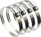 Eesteck 4" (Diameter) Adjustable 304 Stainless Steel Duct Clamps Hose 