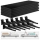 Alffun 6 Pack Wooden Slatwall Shelves, 16" x 8" Heavy 6-Pack x 8", Black