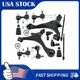 12pc Front Lower Control Arms Ball Joints Stabilizer Links Tie Rods Fits Civic