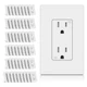 CML 15 Amp Decorator Recetpacle Outlet, 50 Pack Tamper Resistant Electrical W...
