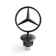 Star Hood Logo Emblem For Mercedes-Benz C-Class E-Class S-Class in Matte Black