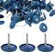 (250 Pack) Round Plastic Cap Nail 1 Inch Roofing Nails Galvanized Tar Paper Nail