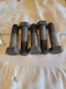 1"-8 x 4" Fabory, Black Oxide/ A490 Structural Hex Bolts, 5pk. 22D