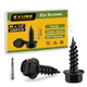 SVLING #8 x 1/2" Self Tapping Gutter Screws, #8x1/2(220PCS), 410SS Black