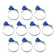 10-Pack Stainless Steel Hose Clamp, Thumb Screw Key-Type Adjustable Hose Clam...