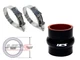 HPS 1.75" 45mm 4-Ply Silicone HUMP Intercooler Coupler Hose BLACK + T-Bolt Clamp