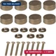 8PCS Decorative Caps Cover Nails Copper Mirror Screws Sign Holder Advertising Na