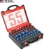 VEXTHYX 55Pcs Thread Checker, Nut and Bolt M2 to M24, 2-56 3/4-16, Red 