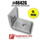 (QTY 15) 2-Hole 90DEG Corner Angle Unistrut Channel Hot Galvanized P1068 #4642G