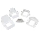 Fiberon ArmorGuard Classic White Plastic Stair Rail Hardware Kit 4 Brackets PVC