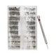 LZJPECES 500-Piece Silver Micro Screw Repair Kit 18-Size Stainless M,