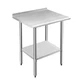 ROCKPOINT Stainless Steel Table for Prep & Work with Backsplash 30x24 Inches, NS
