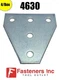 (#4630) P1726 5-Hole Flat "T" Splice Plate Fitting for Unistrut Channel (4/BOX)