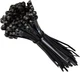 GTSE 100 Pack of Black Screw Mount Head Zip Ties, 4" X 0.1", Zip Ties with Screw