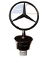 Star Hood Logo Emblem For Mercedes-Benz C-Class E-Class S-Class in Matte Black