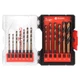 VALYRIANTOOL 13PCS HSS Brad Point Wood Drill Bits Set for Black Gold 