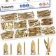 Tnisesm 100Pcs 3 Size Self Drywall Drilling Anchors with Screws Kit, Metal & Hea