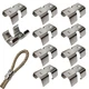 NNNJunhua 304 Stainless Steel Heavy Duty Rope Clamps Double Rope Clamps 2 Lin...