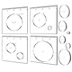 Monliful Pack of 4 Circle Inlay Template Set Router Templates for... 