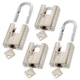 Zarker J45S keyed Alike Padlocks -Stainless Steel Shackle(Pack of 4- Keyed Alike