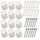 Topzone 1/4" inch Heavy Duty 25 Pound Crystal Clear Plastic Mirror Holder Clips