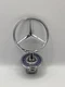 MOUNTED STAR HOOD LOGO EMBLEM ORNAMENT FOR MERCEDES-BENZ CHROME & BLUE
