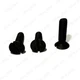 Black 304 Stainless Steel Slotted Countersunk Flat Head Screws M1.6 M2 M3 M4 M5