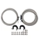 MUCO Stainless Fuel Line kit QFF0004SS Flexible Braided Lines Stainless Steel...