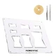 POWERTEC 71869 Router Bits Brass Inlay Kit + 7-in-1 Butterfly Template