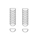 ZoloAJay 20pcs 1-1/4"(32mm) D Rings 1-1/4"(32mm), 5/4"(32mm) Silver ZoloAJay 20pcs 1-1/4"(32mm) D Rings 1-1/4"(32mm), 5/4"(32mm) Silver
