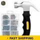 KURUI 700Pcs Nails Kit & 8oz Hammer for Wall Art Hanging